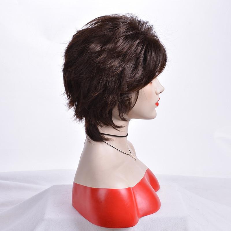 10 Inches Straight Short Wig with Bangs - Image 3