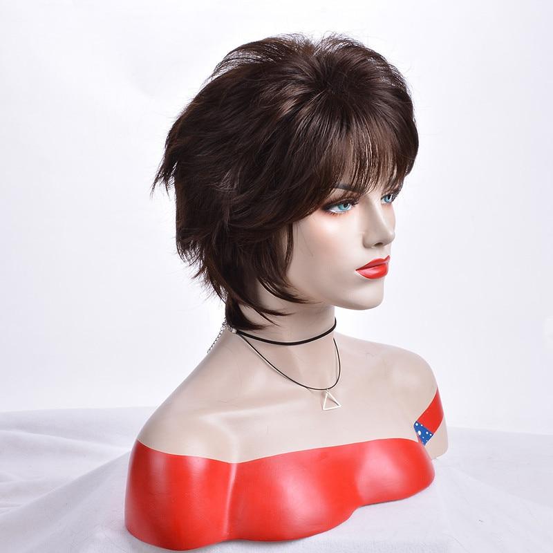 10 Inches Straight Short Wig with Bangs - Image 4