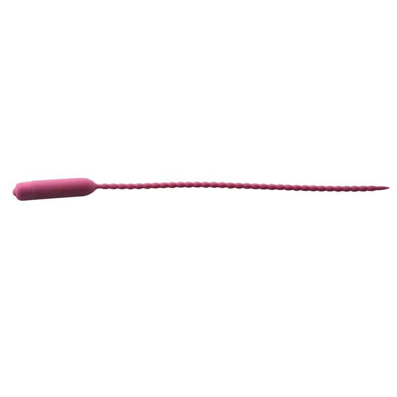 10-Speed Beaded Silicone Penis Plug 14 Inches Long - Image 4