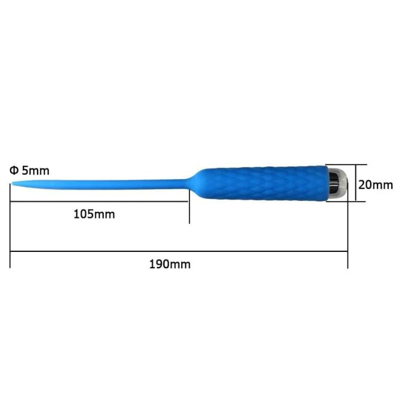 10-Speed Blue Silicone Penis Plug - Image 10