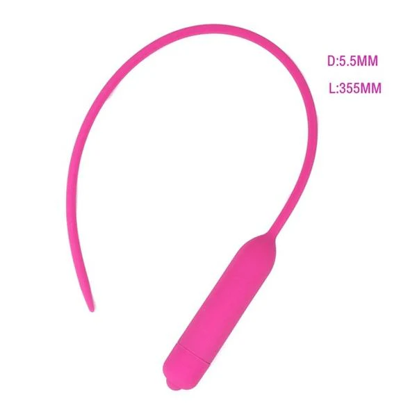 10-Speed Smooth Silicone Vibrating Urethral Sound 14 Inches Long - Image 3