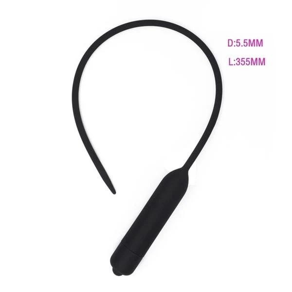 10-Speed Smooth Silicone Vibrating Urethral Sound 14 Inches Long - Image 4
