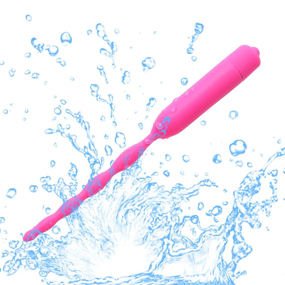 10-Speed Vibrating Wavy Silicone Penis Plug - Image 4