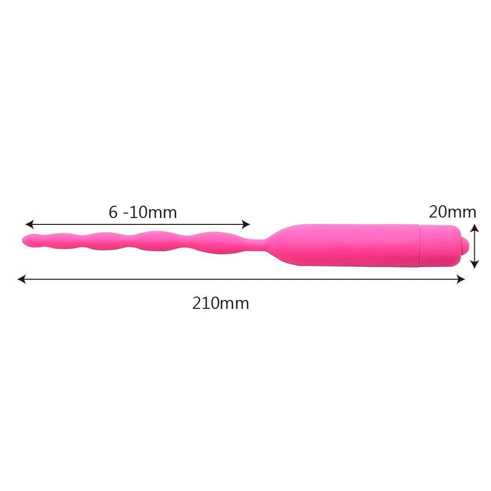 10-Speed Vibrating Wavy Silicone Penis Plug - Image 6