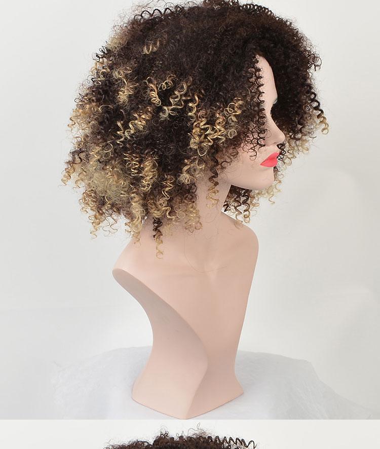 12 Inches Short Ombre Curly Wig - Image 4