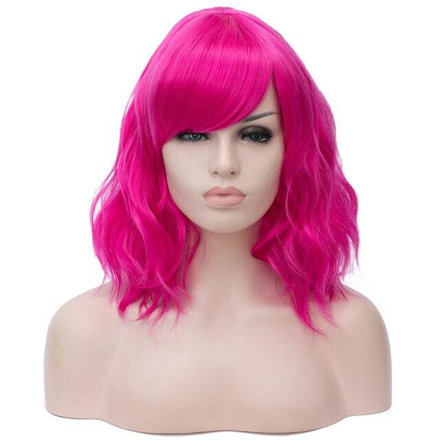 14 Inches Short Wavy Hair with Bangs