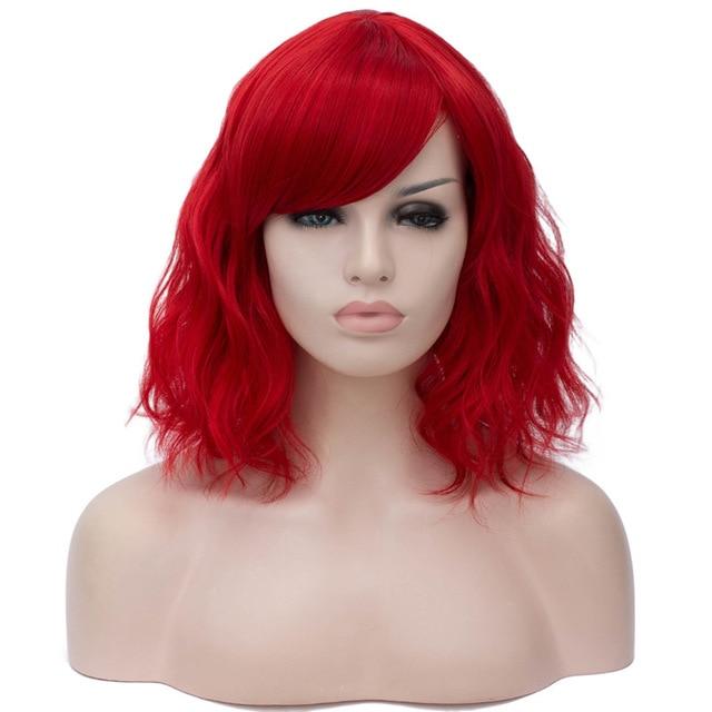 14 Inches Short Wavy Hair with Bangs - Image 3
