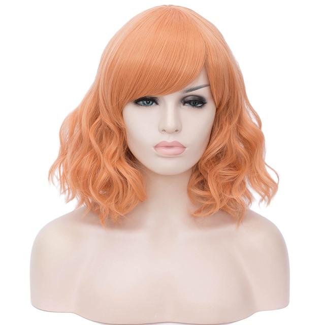 14 Inches Short Wavy Hair with Bangs - Image 7
