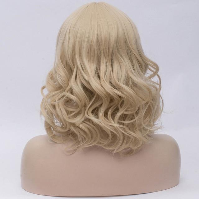 14 Inches Short Wavy Wig with Bangs - Image 3