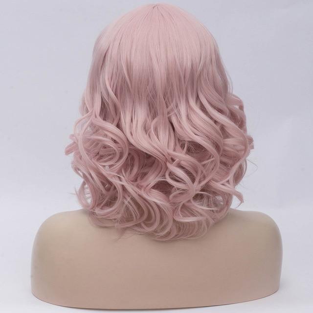 14 Inches Short Wavy Wig with Bangs - Image 5
