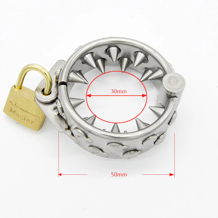 2 Row Spiked Cock Ring - Image 4