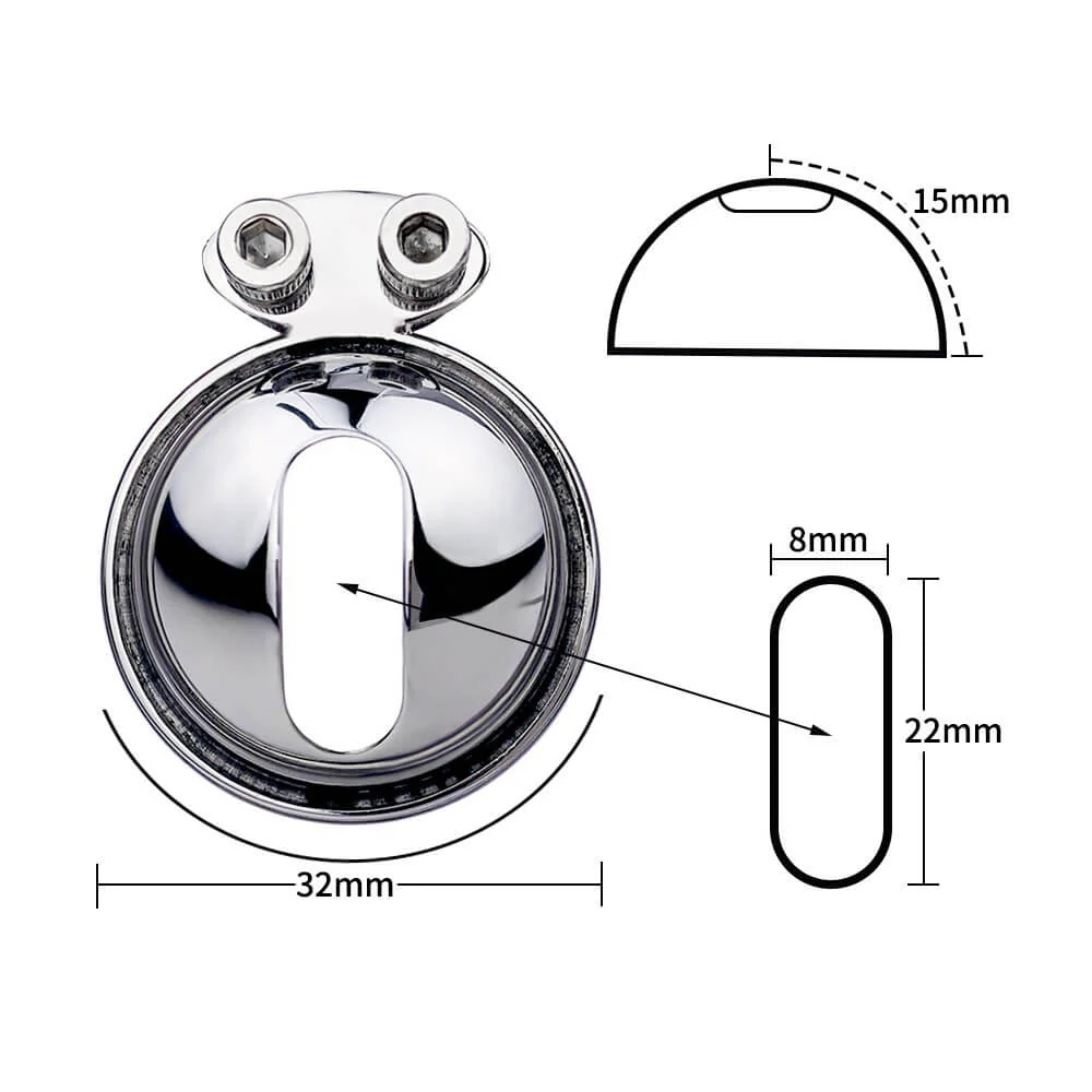 MINI Anti Slip Stainless Steel Chastity Device - Image 6