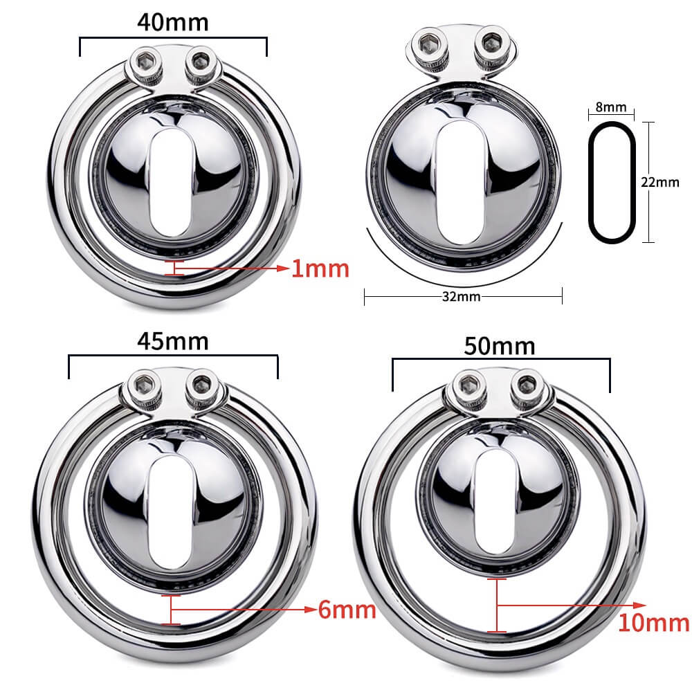 MINI Anti Slip Stainless Steel Chastity Device - Image 7