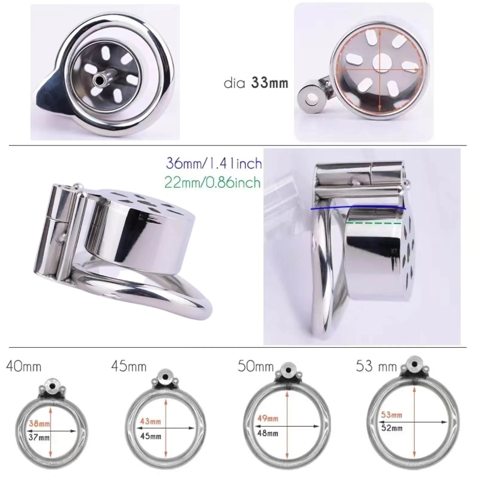 New Canned Male Chastity Cock Cage - Image 3