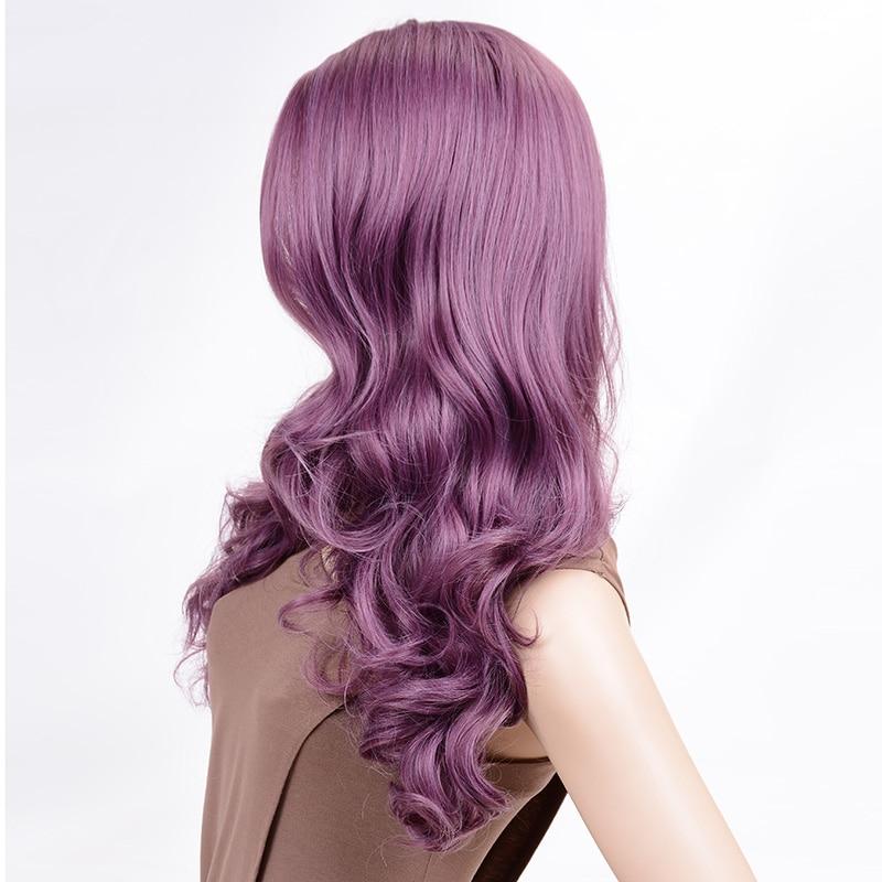 24 Inches Purple Long Wavy Wig - Image 2