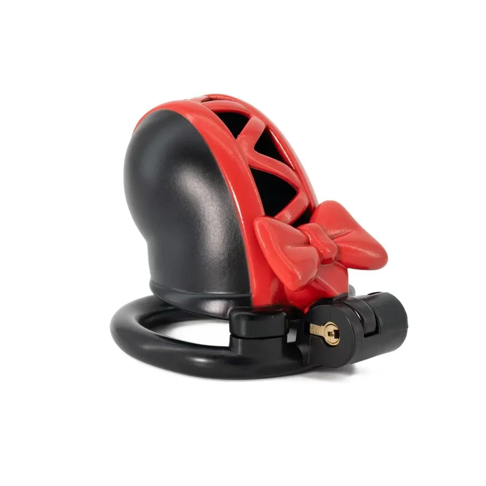 3D Black Bow Chastity Device - Image 3