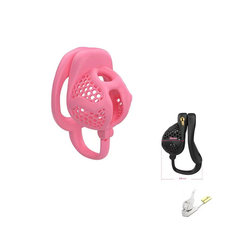 3D Chastity Cage with Separate Ring - Image 5