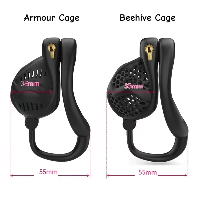3D Chastity Cage with Separate Ring - Image 8