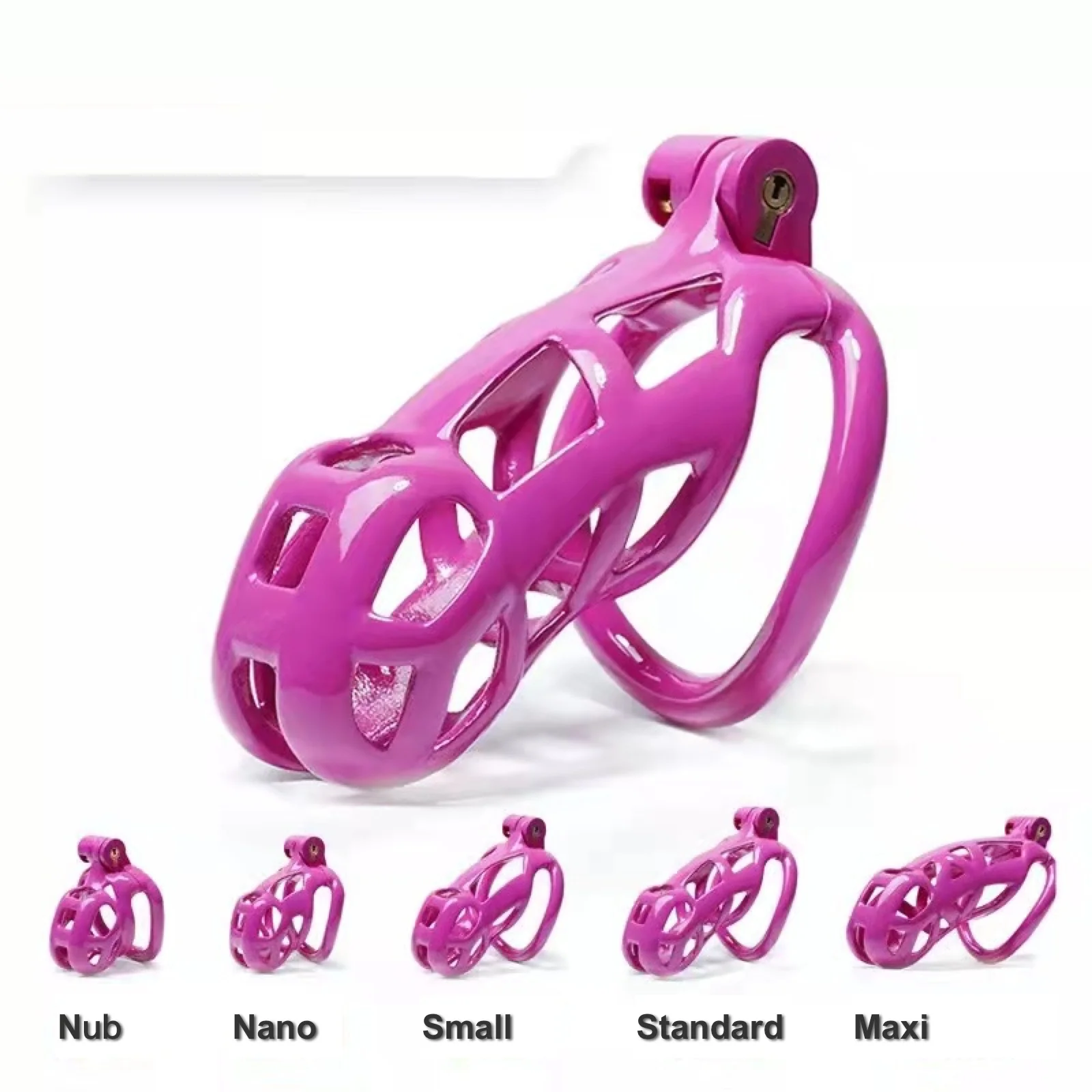 3D Cobra Male Chastity Cage with 4 Arc Rings - Image 10