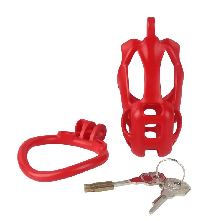 3D Cobra Male Chastity Cage with 4 Arc Rings - Image 5