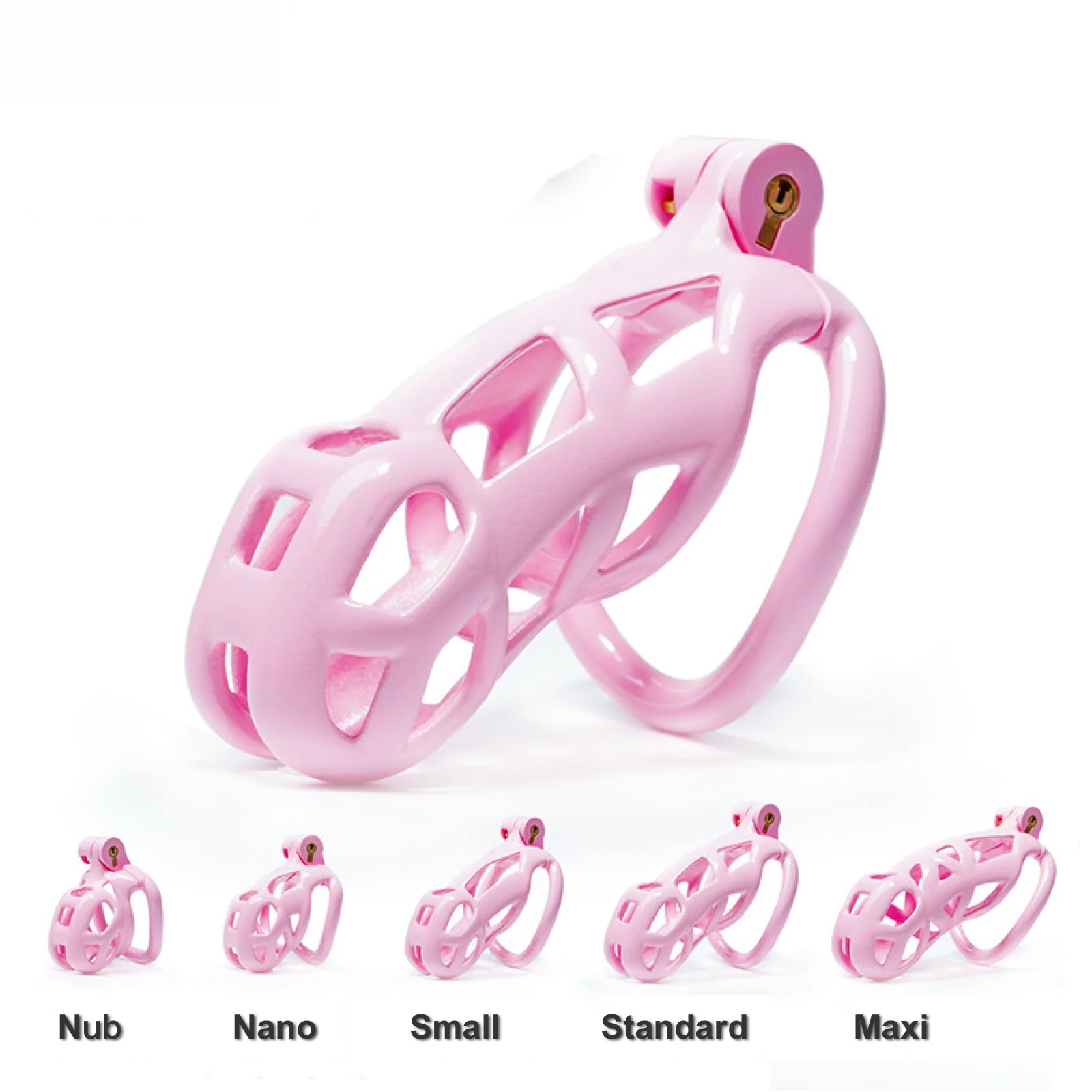 3D Cobra Male Chastity Cage with 4 Arc Rings - Image 7