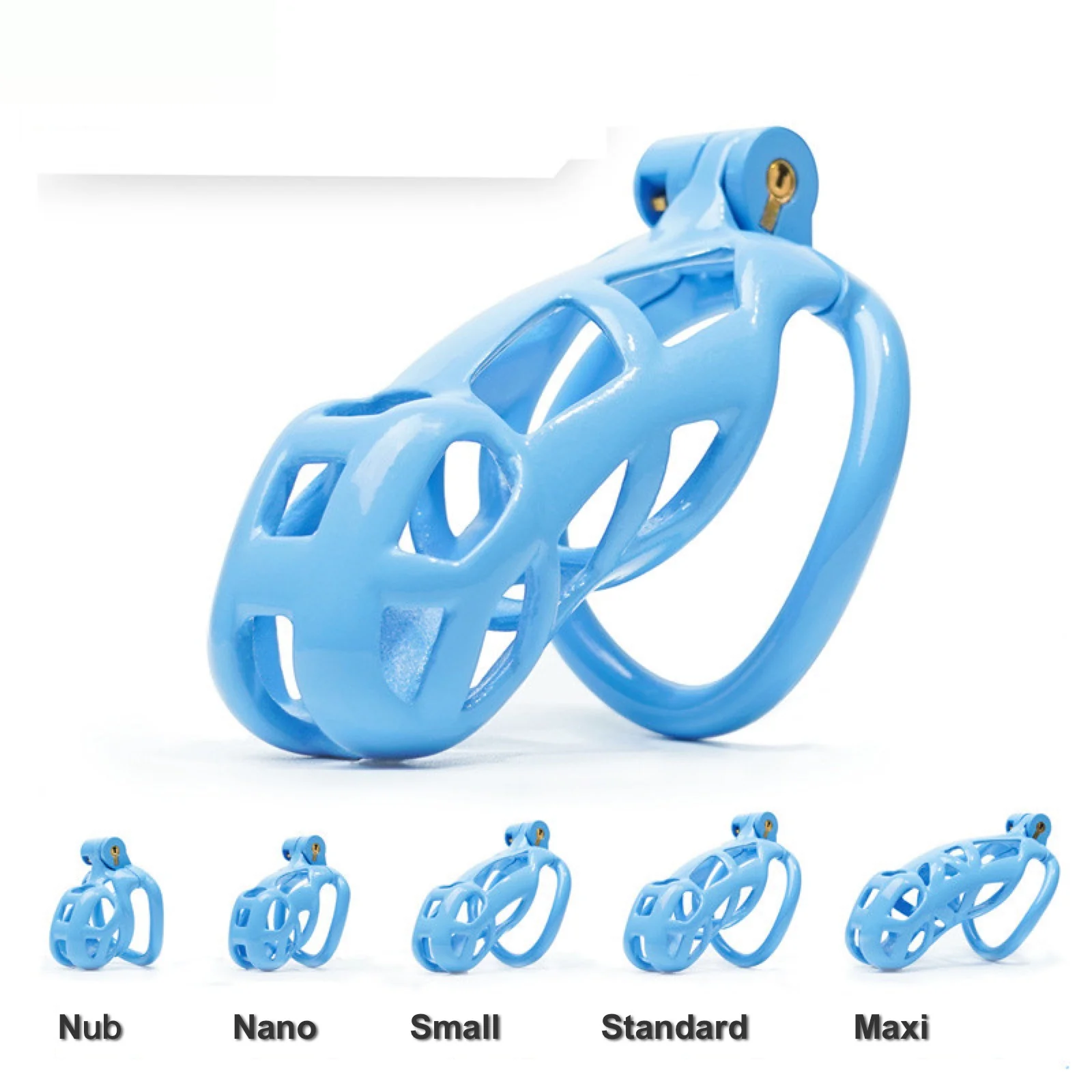 3D Cobra Male Chastity Cage with 4 Arc Rings - Image 8