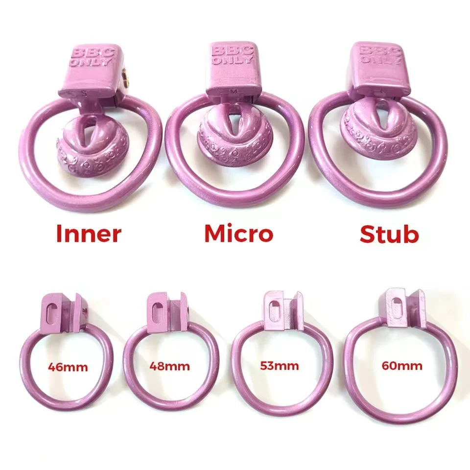 3D Super Small Sissy Vaginal Chastity Cage With 4Rings - Image 3