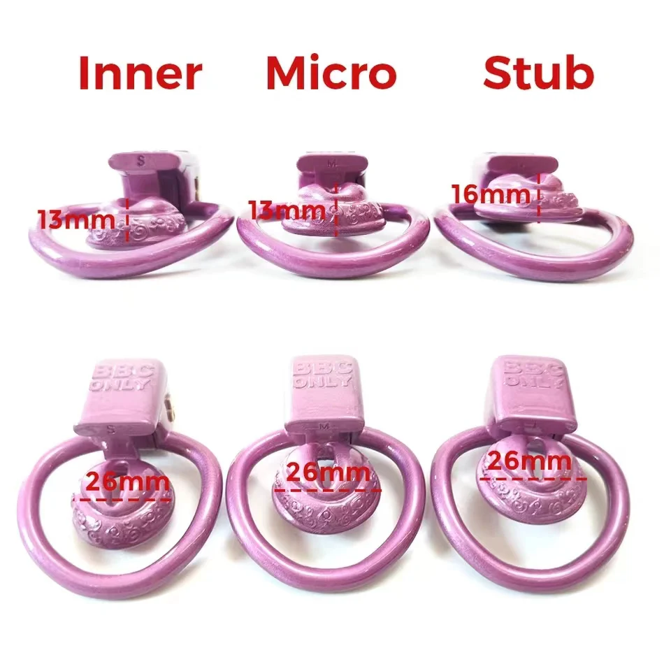 3D Super Small Sissy Vaginal Chastity Cage With 4Rings - Image 4