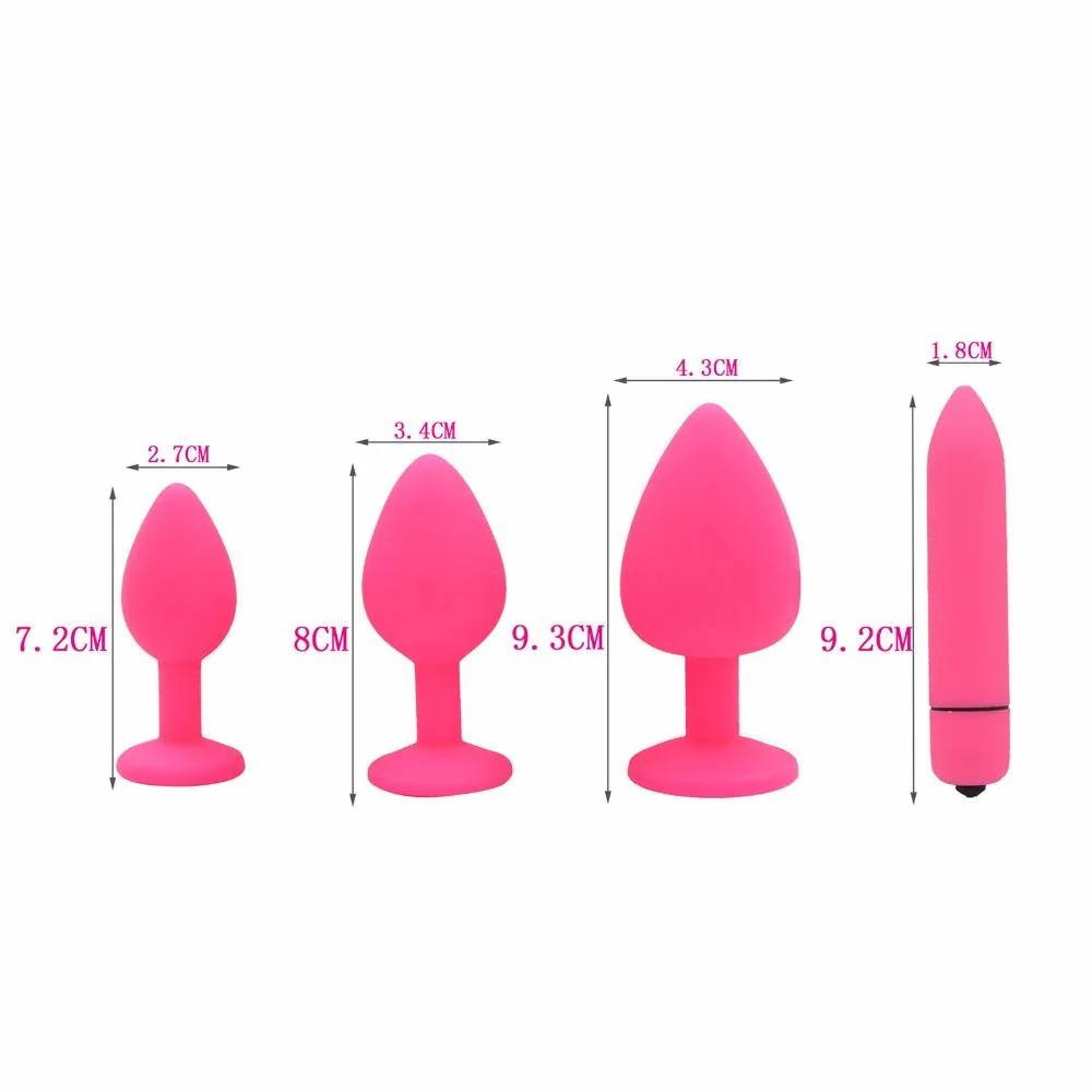 4 Pcs Sissy Butt Plug Set - Image 3
