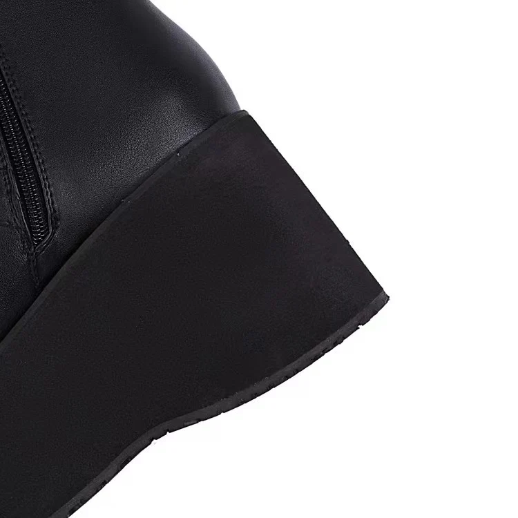 500-ASH Ankle Boot | Black Faux Leather - Image 5