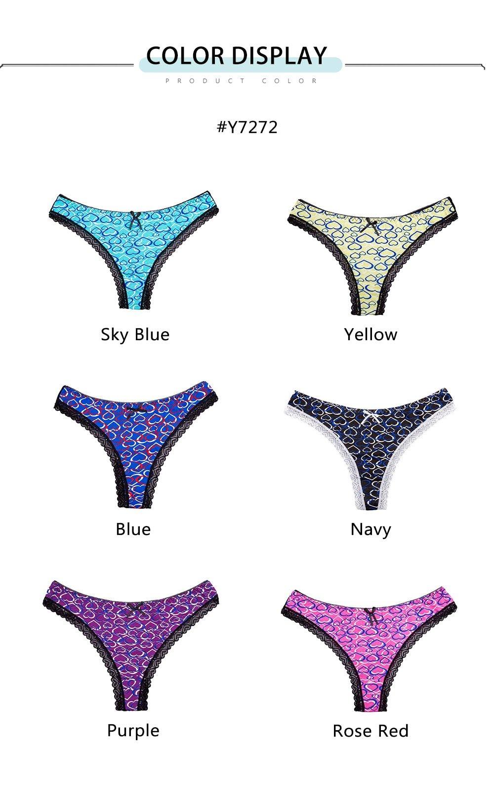 6 Pcs Floral G-string Thong Set - Image 7