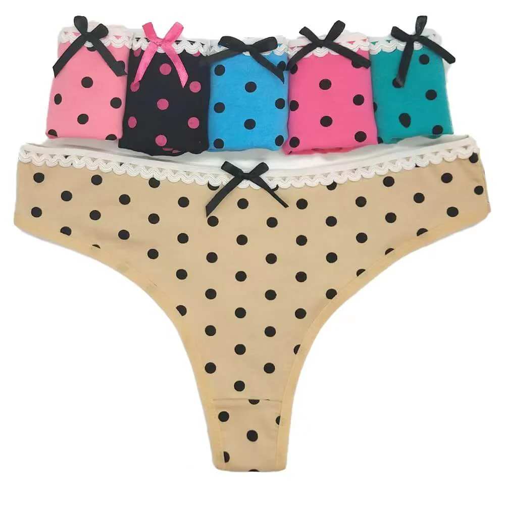 6 Pcs Lace Cotton G-String - Image 5