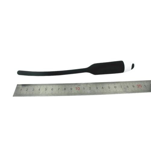 7-Speed Black Vibrating Silicone Penis Plug - Image 10