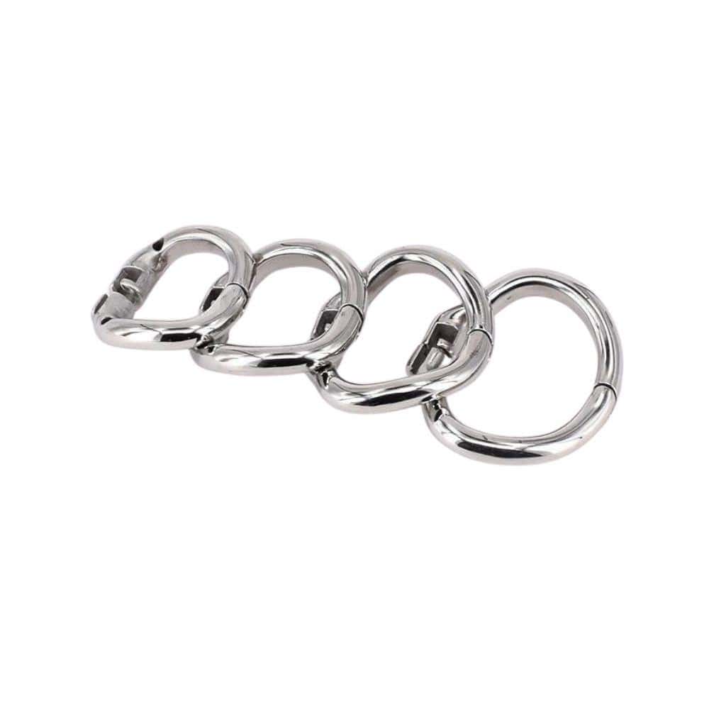 Hinged Cage Ring Accessory Ring for Not Getting Off Metal Chastity Device - Image 4