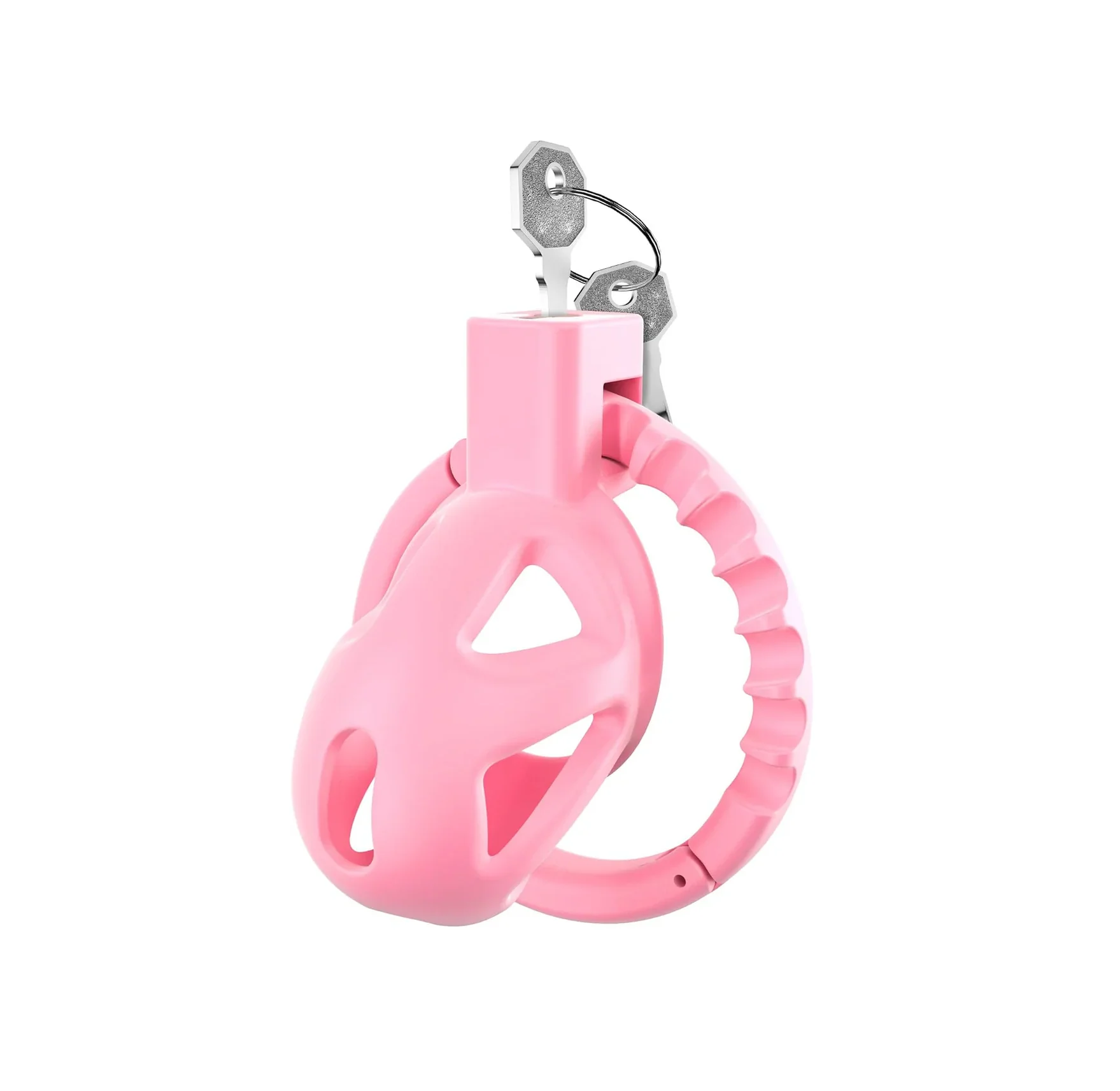 Adjustable Pink Chastity Cage