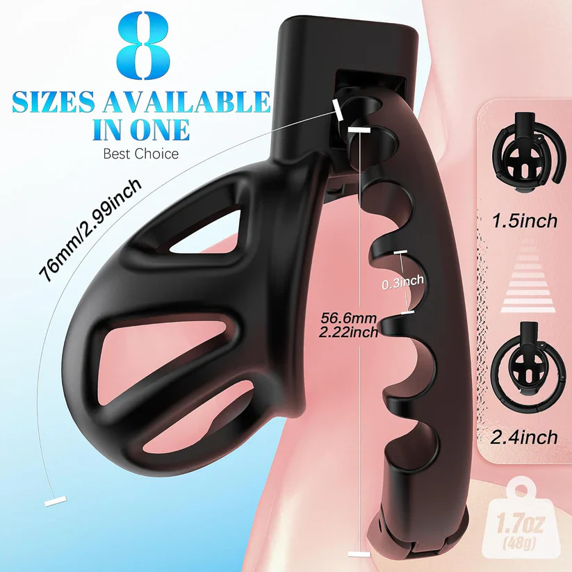 Adjustable Pink Chastity Cage - Image 10