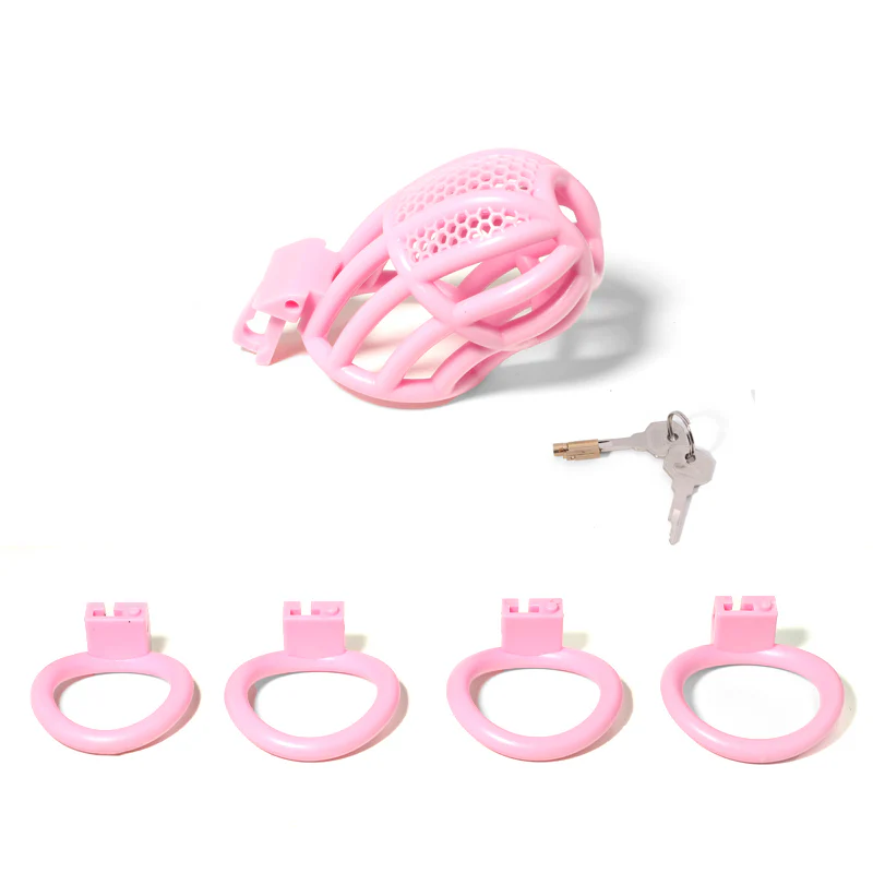 Honeycomb Chastity Device With 4 Ring - Image 4