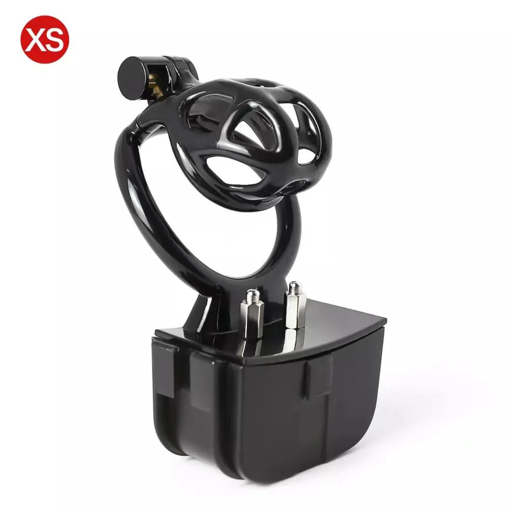 Black Electric Shock Mamba Chastity Cage - Image 10