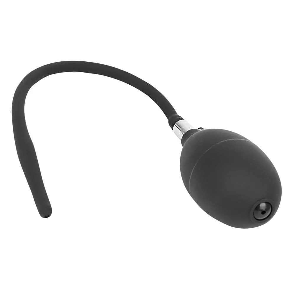 Black Inflatable Silicone Penis Plug - Image 8