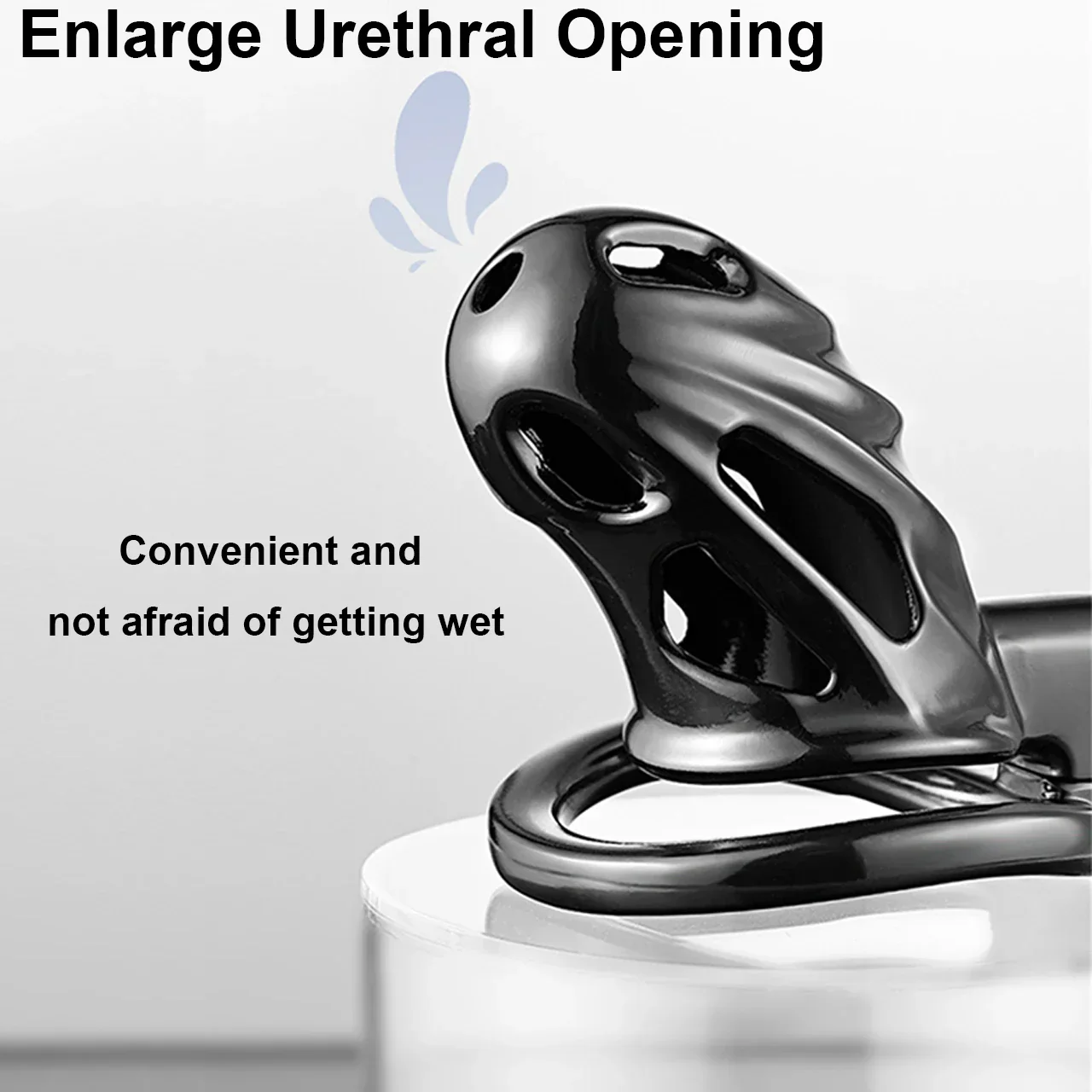 Black Metal Chastity Cage - Image 6