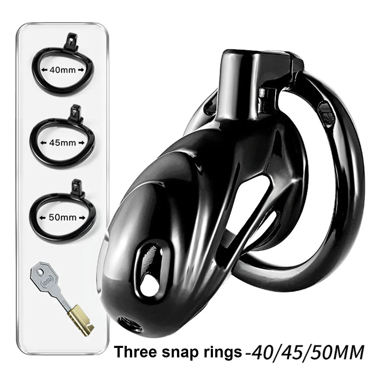 Black Metal Chastity Cage - Image 7