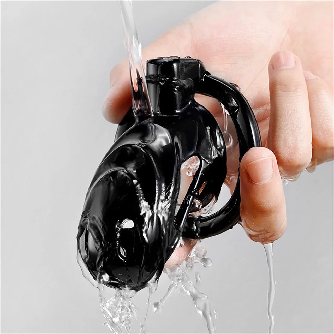 Black Metal Chastity Cage - Image 9