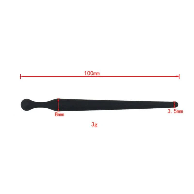 Sounding for Beginners | Black Silicone Urethral Play Penis Plug - Image 3
