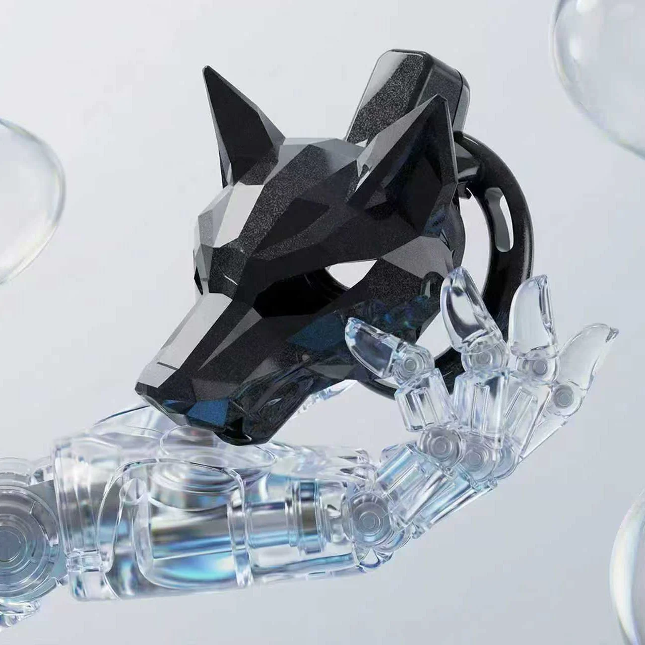 Black Wolf Starlight Chastity Cage - Image 3