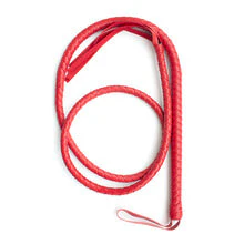 Braided Leather Pink Whip - Image 4