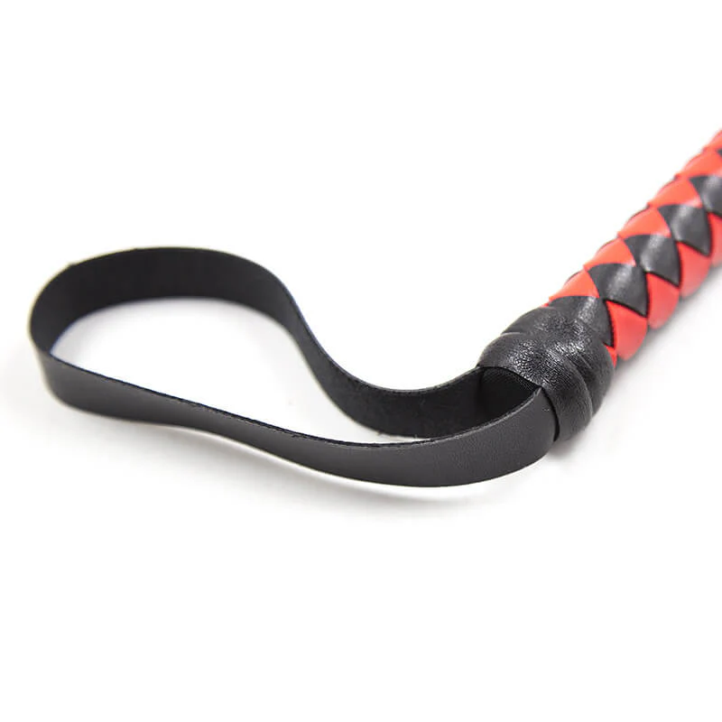Braided Leather Pink Whip - Image 5
