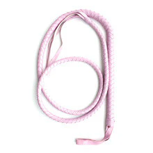 Braided Leather Pink Whip - Image 6