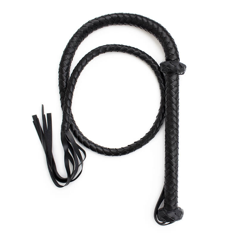 Braided Leather Pink Whip - Image 7