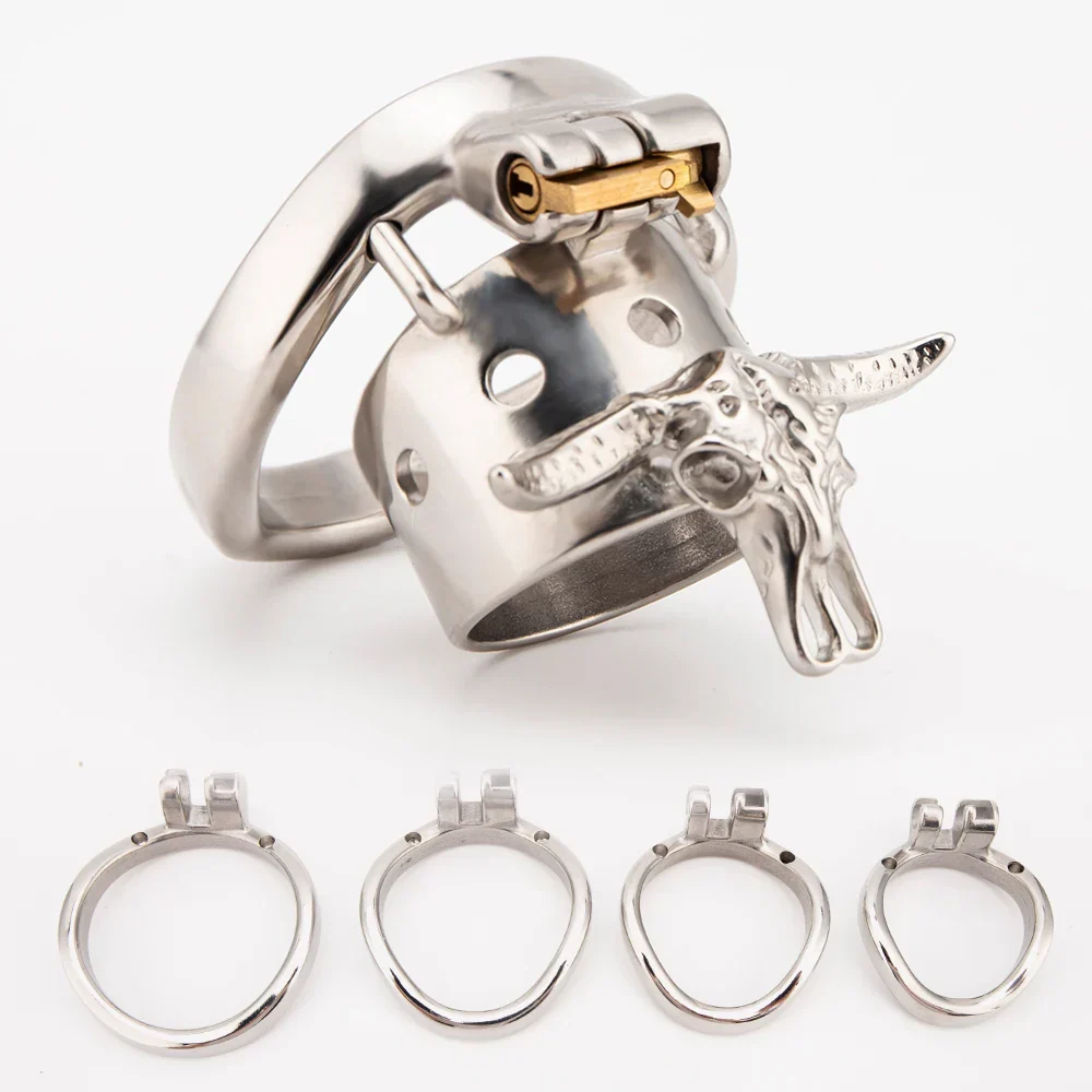 Bull Head Skeleton Chastity Cage