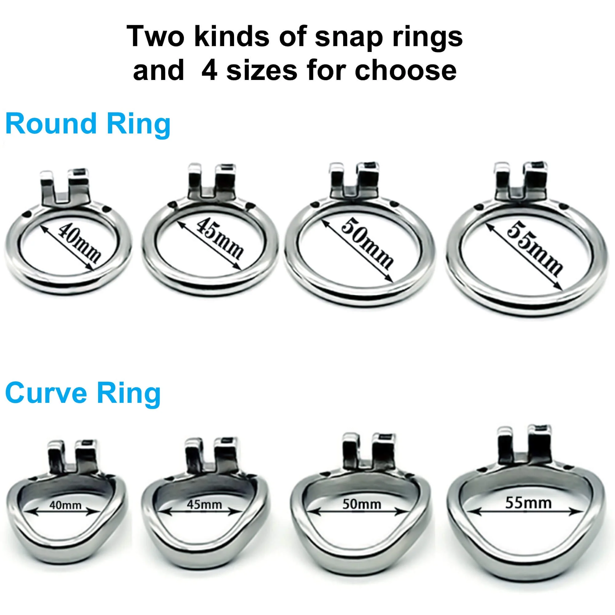 Button Ding Flat Chastity Lock With Spikes - Image 8